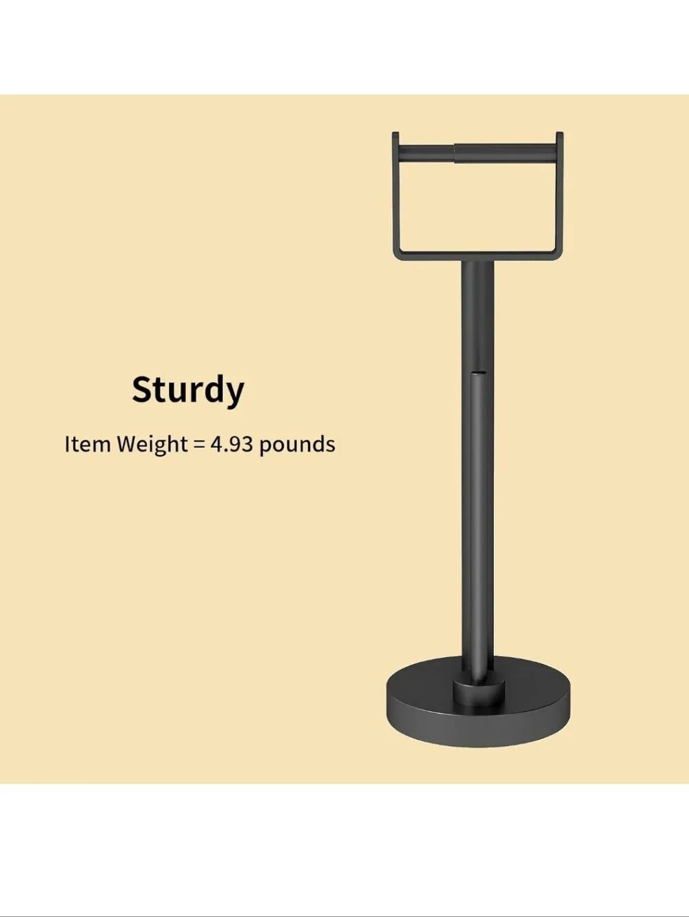 Black Freestanding Toilet Paper Holder